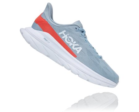 Hoka Mach 4 Ženske Tekaški Čevlji Modra / Koralna SI-682194W